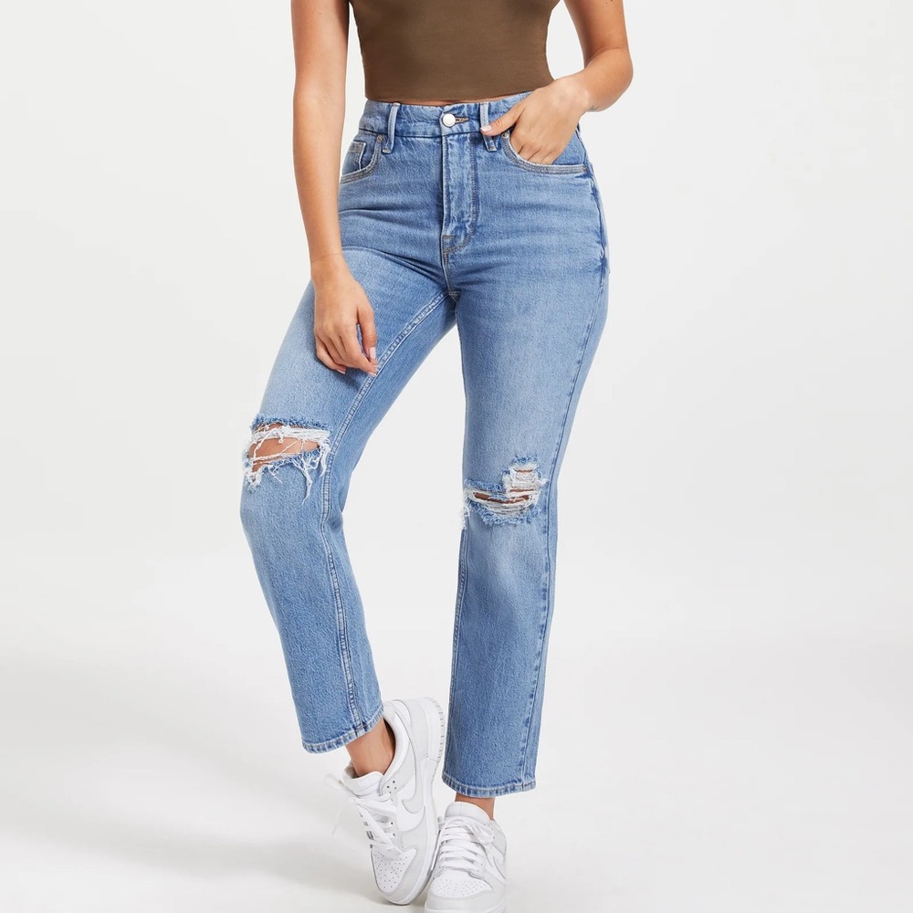 Good American GOOD ICON CROPPED JEANS